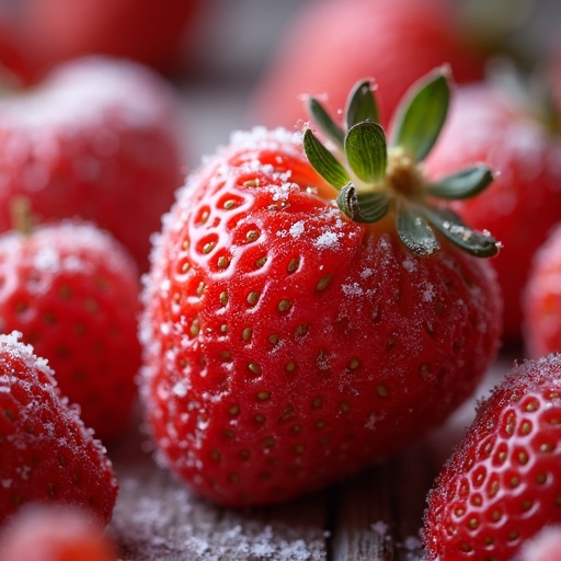 Mroźno-suszone truskawki z delikatną warstwą powłoki