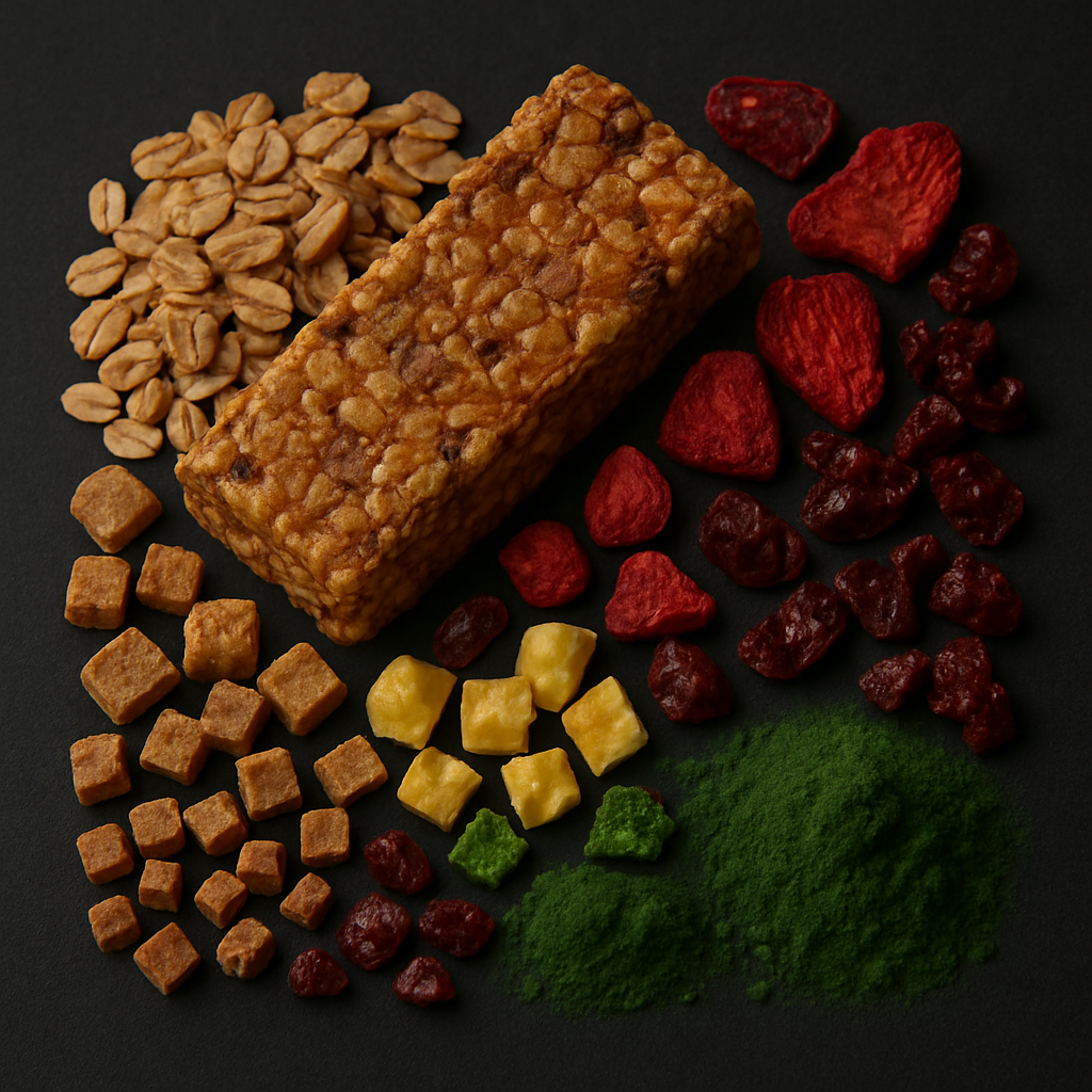 Żywe kolory liofilizowanych owoców